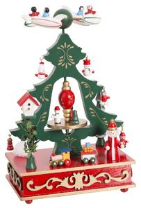 2249 Vánoční ozdoba Vícebarevný Dřevo Letadlo 18,3 x 12,7 x 24 cm