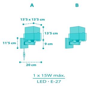 Dalber 63319 - Dětské nástěnné svítidlo HAPPY JUNGLE 1xE27/15W/230V