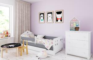 BabyBeds Dětská postel POLA Velikost postele: 160x80 cm, Barevné provedení: Bílá, Úložný prostor: Ne, bez úložného prostoru