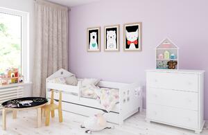 BabyBeds Dětská postel POLA Velikost postele: 160x80 cm, Barevné provedení: Bílá, Úložný prostor: Ano, s úložným prostorem