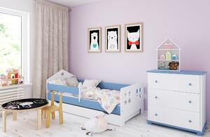 BabyBeds Dětská postel POLA Velikost postele: 160x80 cm, Barevné provedení: Modrá, Úložný prostor: Ne, bez úložného prostoru