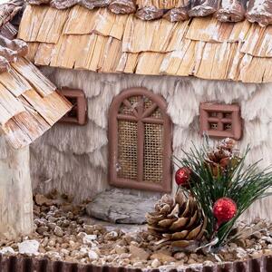 BigBuy Christmas Vánoční ozdoba Vícebarevný Polyfoam Dům 26 x 18,5 x 16 cm