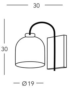 Kolarz A1352.61.Gr - Nástěnná lampa NONNA 1xE27/60W/230V dub/bílá/šedá