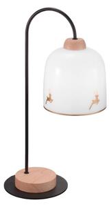 Kolarz A1352.71.Au.100 - Stolní lampa NONNA 1xE27/60W/230V jeleni dub/bílá/zlatá