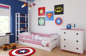BabyBeds Dětská postel ADAS Velikost postele: 160x80 cm, Barevné provedení: Růžová, Úložný prostor: Ano, s úložným prostorem