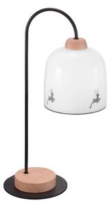 Kolarz A1352.71.Gr.100 - Stolní lampa NONNA 1xE27/60W/230V jeleni dub/bílá/šedá