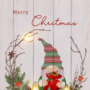 BigBuy Christmas Malba Vánoce Vícebarevný Dřevo Plátno 30 x 40 x 1,8 cm