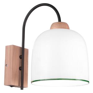 Kolarz A1352.61.G - Nástěnná lampa NONNA 1xE27/60W/230V dub/bílá/zelená