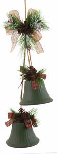 BigBuy Christmas Vánoční ozdoba Zelená Vícebarevný Kov Plastické Vlákno Zvony 14 x 9 x 47 cm