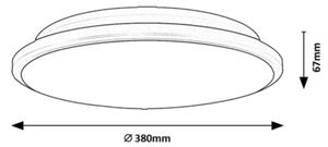 Rabalux 71128 - LED Stropní svítidlo ENGON LED/24W/230V 3000K černá 38 cm
