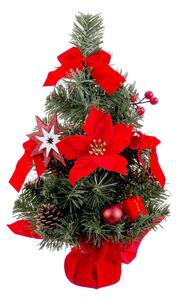 2249 Vánoční ozdoba Červený Zelená Plastické materiál Vánoční stromeček 40 cm