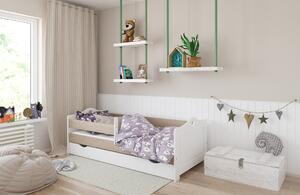 BabyBeds Dětská postel EMMA srdíčka Velikost postele: 160x80 cm, Barevné provedení: Dub, Úložný prostor: Ano, s úložným prostorem