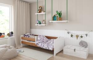 BabyBeds Dětská postel EMMA srdíčka Velikost postele: 180x80 cm, Barevné provedení: Bílá, Úložný prostor: Ne, bez úložného prostoru