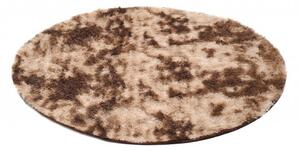 Makro Abra Kulatý koberec moderní SILK DYED jemný měkký lehký hnědý Rozměr: průměr 100 cm
