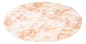 Makro Abra Kulatý koberec moderní SILK DYED jemný měkký lehký světle béžový Rozměr: průměr 80 cm