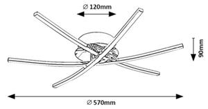 Rabalux 4606 - LED Stropní svítidlo CYCLONE LED/21W/230V 4000K