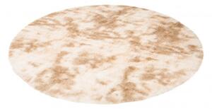 Makro Abra Kulatý koberec moderní SILK DYED 575 jemný měkký béžový Rozměr: průměr 100 cm