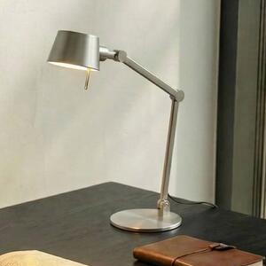 Lucande stolní lampa Silka, 93 cm, nikl, nastavitelná, E27, Hliník / šedá / zinek, Obývací pokoj / jídelna, kov, Moderní