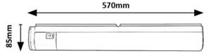 Rabalux 78029 - LED Podlinkové svítidlo se zásuvkou DUDDU LED/17W/230V černá