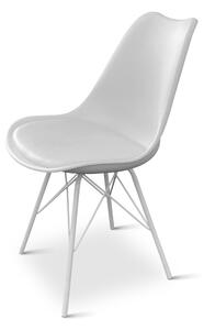 Dřevěný jídelní set ZAHA dekor dub + 4x židle Eco bílá