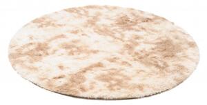 Makro Abra Kulatý koberec moderní SILK DYED 575 jemný měkký béžový Rozměr: průměr 100 cm