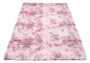 Makro Abra Kusový koberec moderní SILK DYED jemný měkký lehký růžový Rozměr: 80x150 cm