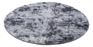Makro Abra Kulatý koberec moderní SILK DYED 577 jemný měkký šedý Rozměr: průměr 100 cm
