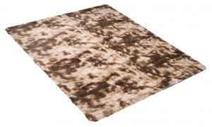 Makro Abra Kusový koberec moderní SILK DYED jemný měkký lehký hnědý Rozměr: 200x300 cm