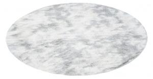 Makro Abra Kulatý koberec moderní SILK DYED 579 jemný měkký světle šedý Rozměr: průměr 130 cm