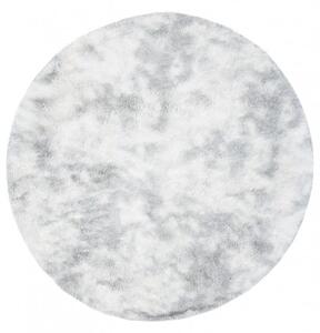 Makro Abra Kulatý koberec moderní SILK DYED 579 jemný měkký světle šedý Rozměr: průměr 130 cm