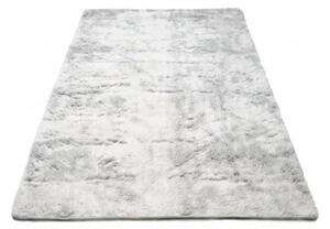 Makro Abra Kusový koberec moderní SILK DYED jemný měkký lehký světle šedý Rozměr: 80x150 cm