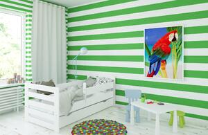 BabyBeds Dětská postel HAPPY Velikost postele: 160x80 cm, Barevné provedení: Bílá, Úložný prostor: Ne, bez úložného prostoru