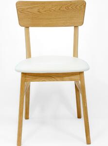 Dubová židle 08 Eko kůže černá/bílá