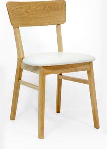 Dubová židle 08 Eko kůže černá/bílá