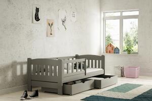 Dětská postel Alvins přízemní DP 002 Certifikát Grafit 80 x 180 cm