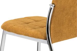 Jídelní židle GRAS — kov, látka, více barev Šedá