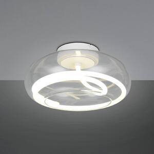 Trio Lighting LED stropní svítidlo Tarsia, bílá matná, Ø 40 cm sklo, stmívatelný, Bílá / opál, Obývací pokoj / jídelna, Sklo, Moderní