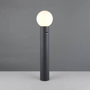 Trio Lighting Osvětlení cesty Mures, antracitová, výška 80 cm, kov, senzor, Černá, Hliník, Moderní