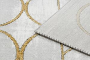 Makro Abra Kusový koberec EMERALD 1010 Luxusní kruhy krémový zlatý Rozměr: 80x150 cm