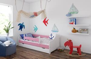 BabyBeds Dětská postel LILI Velikost postele: 180x80 cm, Barevné provedení: Růžová, Úložný prostor: Ne, bez úložného prostoru