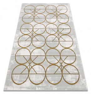 Makro Abra Kusový koberec EMERALD 1010 Luxusní kruhy krémový zlatý Rozměr: 240x330 cm