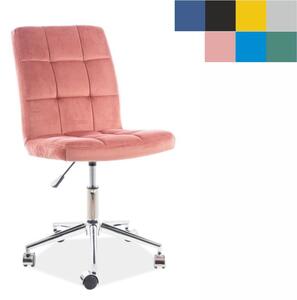 SIGNAL Kancelářská židle - Q-020 Velvet, čalouněná, různé barvy na výběr Čalounění: světle šedá (Bluvel 14)