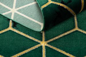 Makro Abra Kusový koberec EMERALD 1014 Luxusní geometrický 3D zelený zlatý Rozměr: 120x170 cm
