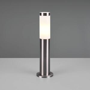 Trio Lighting Stojanová lampa Trioto, niklová barva, výška 45 cm, nerezová ocel, stmívatelný, Hliník / šedá / zinek, Nerezová ocel, Moderní