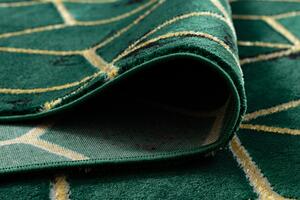 Makro Abra Kusový koberec EMERALD 1014 Luxusní geometrický 3D zelený zlatý Rozměr: 240x330 cm