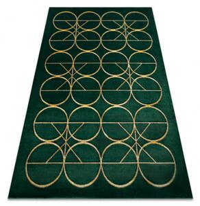 Makro Abra Kusový koberec EMERALD 1010 Luxusní kruhy zelený zlatý Rozměr: 120x170 cm