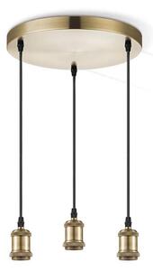 Napájecí kabel VINTAGE 3xE27/60W/230V mosaz