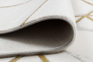 Makro Abra Kusový koberec EMERALD 1012 Luxusní geometrický krémový zlatý Rozměr: 240x330 cm