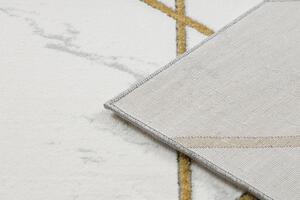 Makro Abra Kusový koberec EMERALD 1012 Luxusní geometrický krémový zlatý Rozměr: 80x150 cm