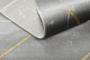 Makro Abra Kusový koberec EMERALD 1012 Luxusní geometrický šedý zlatý Rozměr: 80x150 cm